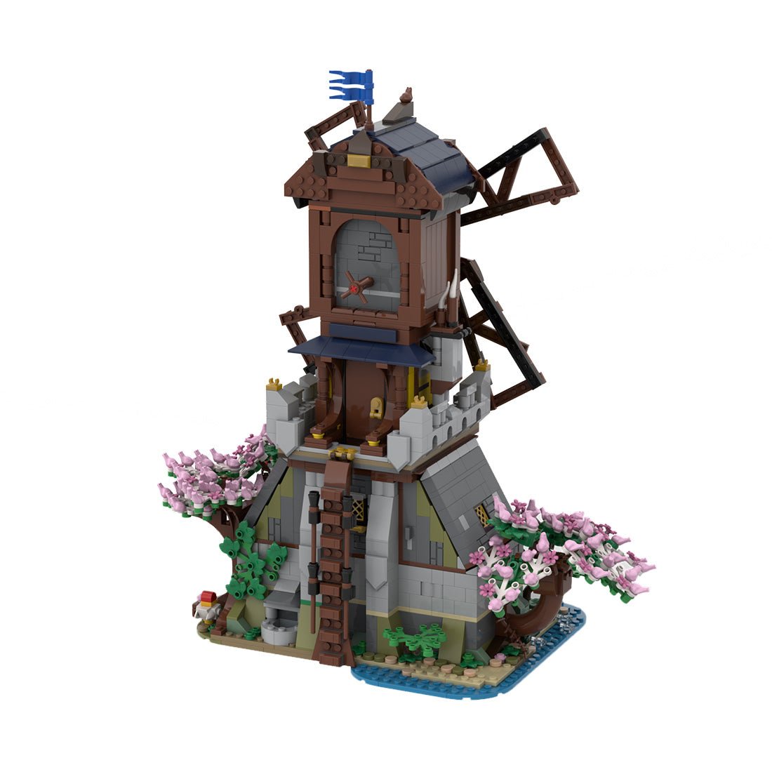 MOC - 182124 Medieval Forest Windmill Klemmbausteine - LesDiy - Klemmbausteine