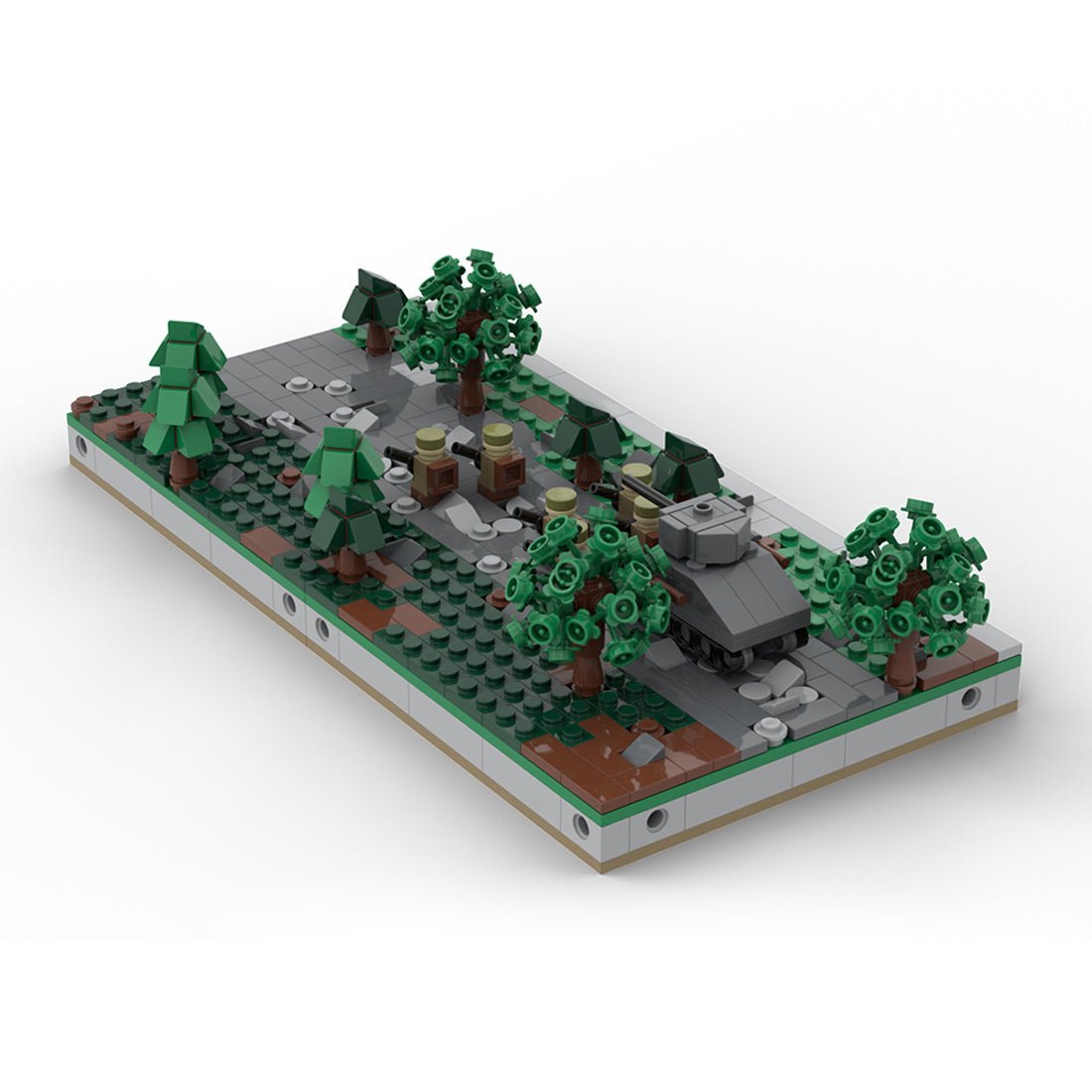 MOC - 183062 Mini World War II Sand Table - Module 1 - Base with sherman Klemmbausteine - LesDiy - Klemmbausteine