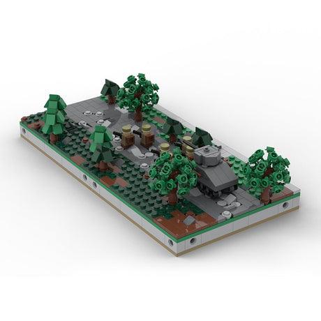 MOC - 183062 Mini World War II Sand Table - Module 1 - Base with sherman Klemmbausteine - LesDiy - Klemmbausteine