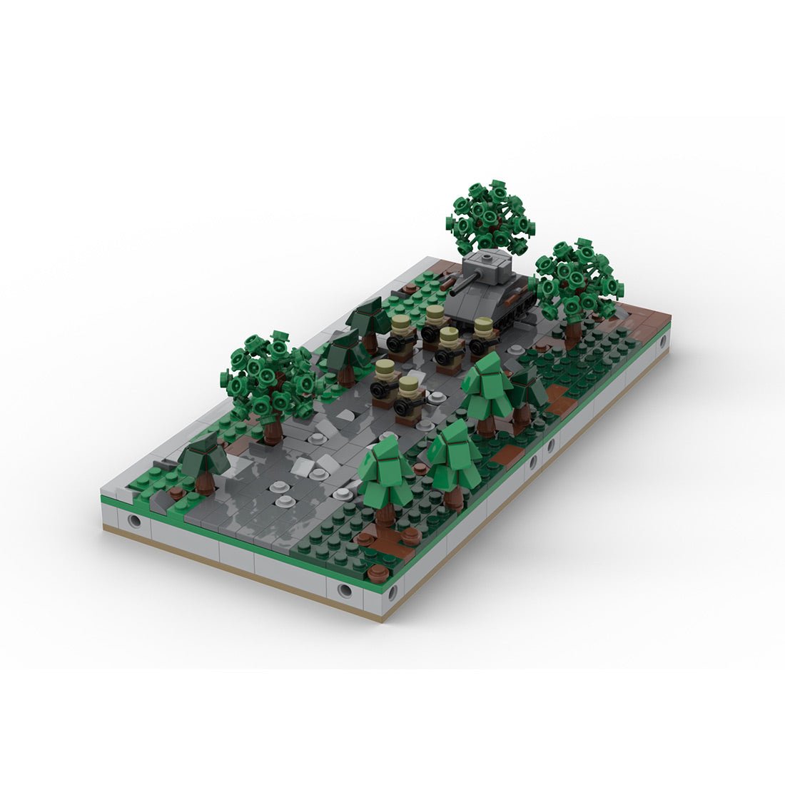 MOC - 183062 Mini World War II Sand Table - Module 1 - Base with sherman Klemmbausteine - LesDiy - Klemmbausteine