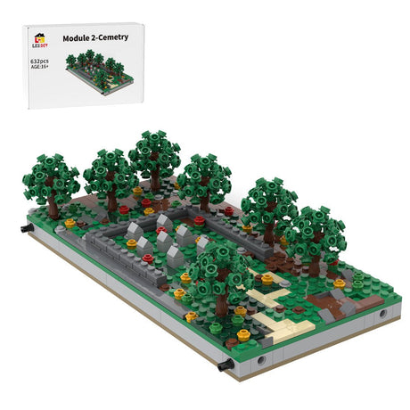 MOC - 183062 Mini World War II Sand Table - Module 2 - Cemetry Model Klemmbausteine - LesDiy - Klemmbausteine