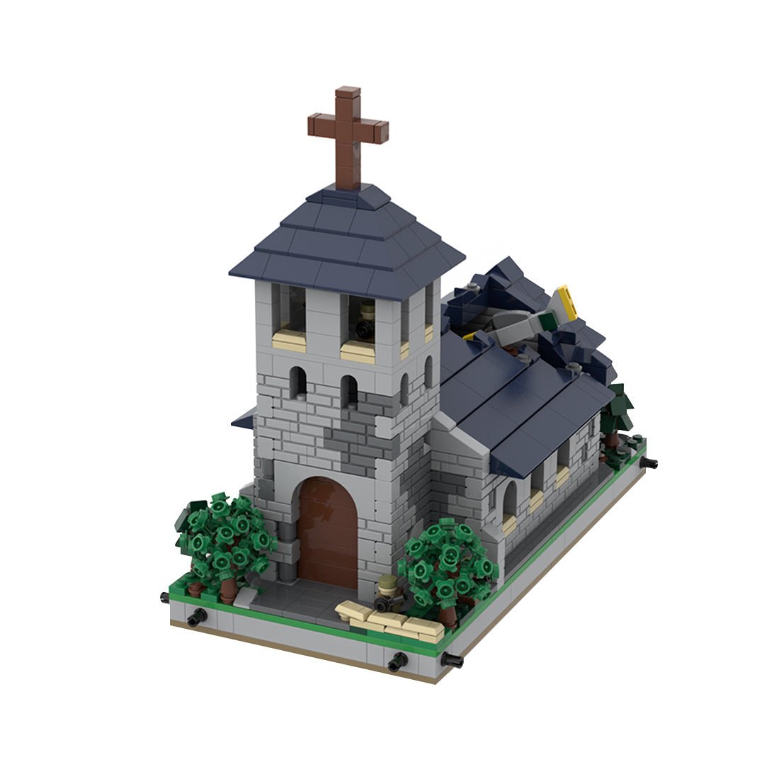 MOC - 183062 Mini World War II Sand Table - Module 4 - Church Klemmbausteine - LesDiy - Klemmbausteine