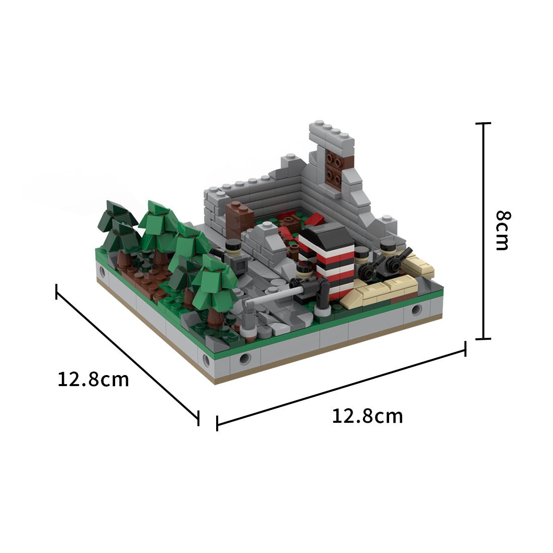 MOC - 183062 Miniature World War II Sand Table - Module 3 - Checkpoint Klemmbausteine - LesDiy - Klemmbausteine