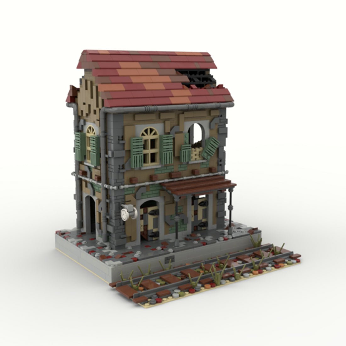 MOC - 183146 Abandoned train station Klemmbausteine - LesDiy - Klemmbausteine