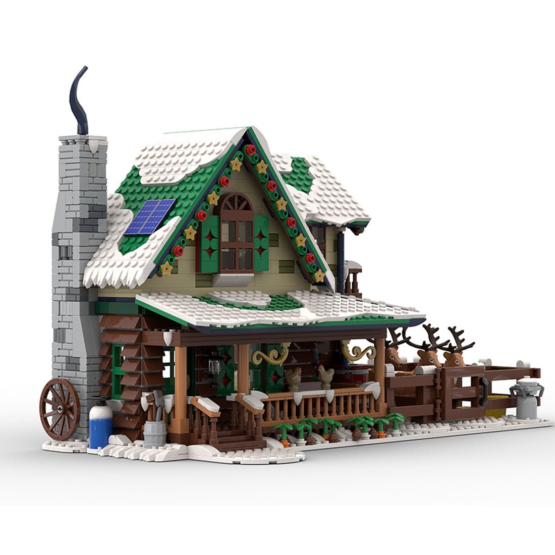 MOC - 183213 Winter Village Reindeer Ranch Klemmbausteine - LesDiy - Klemmbausteine