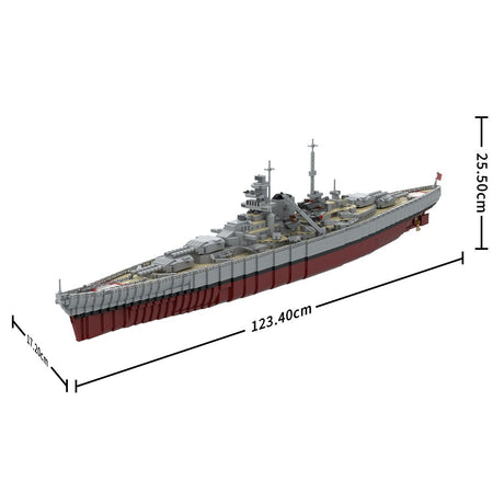 MOC - 183933 Bismarck - The pride of the Kriegsmarine (1941) 1:200 Klemmbausteine - LesDiy - Klemmbausteine
