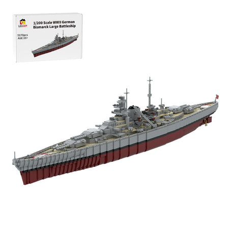 MOC - 183933 Bismarck - The pride of the Kriegsmarine (1941) 1:200 Klemmbausteine - LesDiy - Klemmbausteine