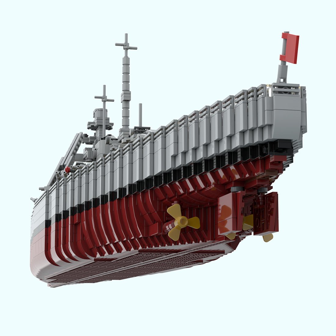 MOC - 183933 Bismarck - The pride of the Kriegsmarine (1941) 1:200 Klemmbausteine - LesDiy - Klemmbausteine