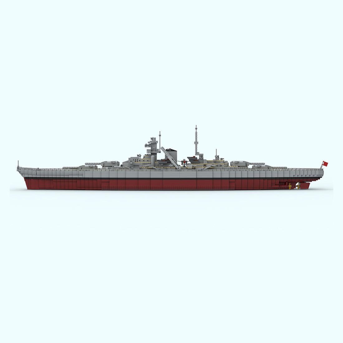 MOC - 183933 Bismarck - The pride of the Kriegsmarine (1941) 1:200 Klemmbausteine - LesDiy - Klemmbausteine