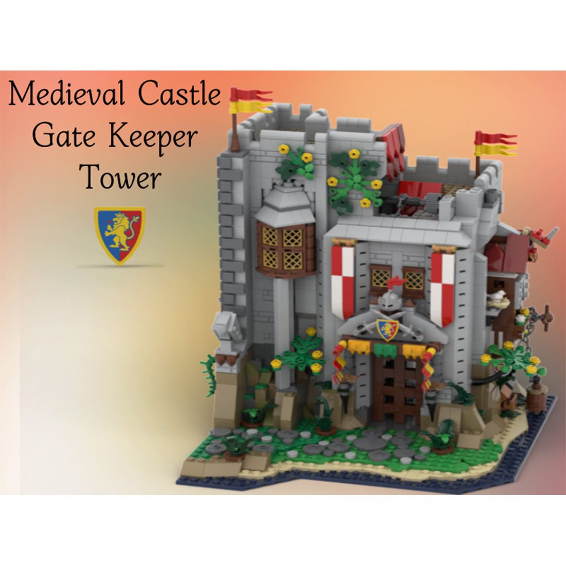 MOC - 184109 Lion's caslte gatekeeper tower Klemmbausteine - LesDiy - Klemmbausteine