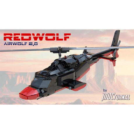 MOC - 184933 MOCturnal AIRWOLF series: REDWOLF Klemmbausteine - LesDiy - Klemmbausteine