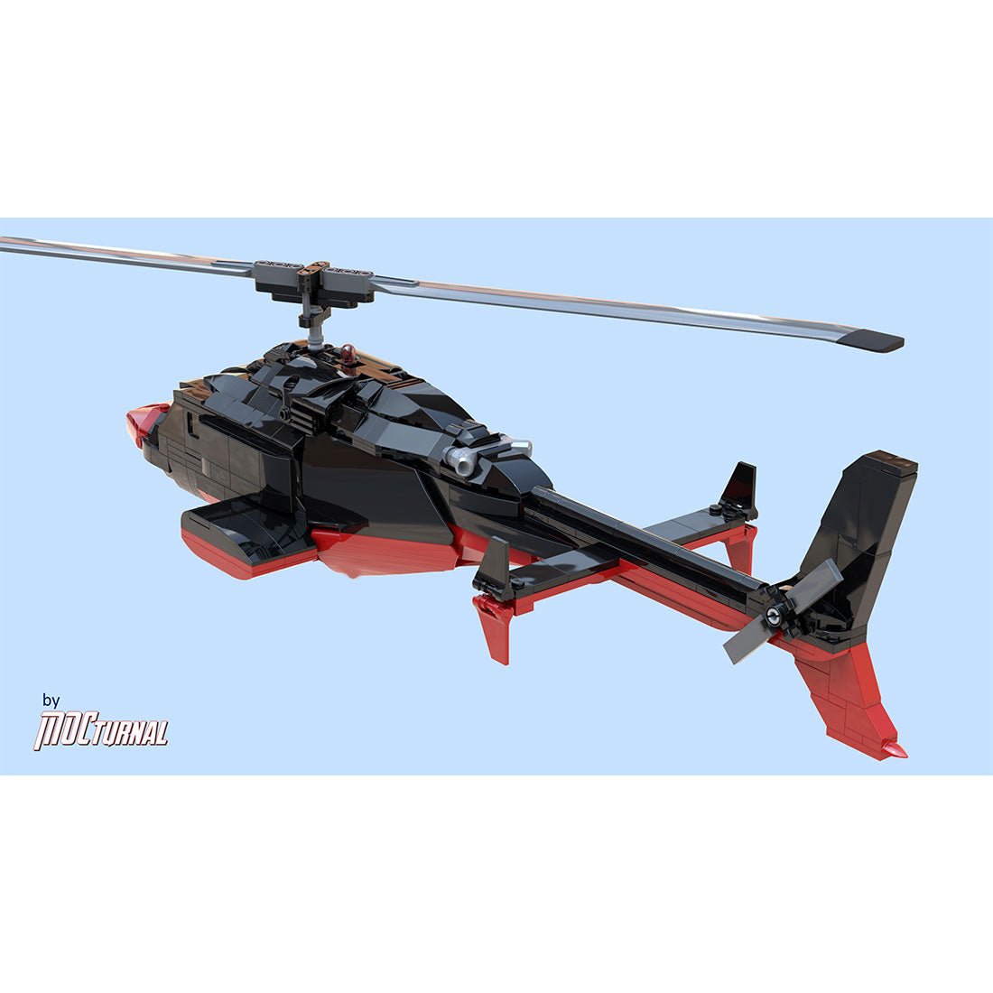 MOC - 184933 MOCturnal AIRWOLF series: REDWOLF Klemmbausteine - LesDiy - Klemmbausteine