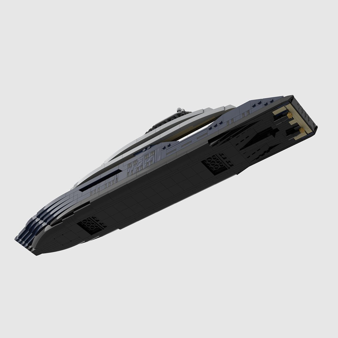 MOC - 185088 Luxury Yacht Klemmbausteine (Mini Scale) - LesDiy - Klemmbausteine