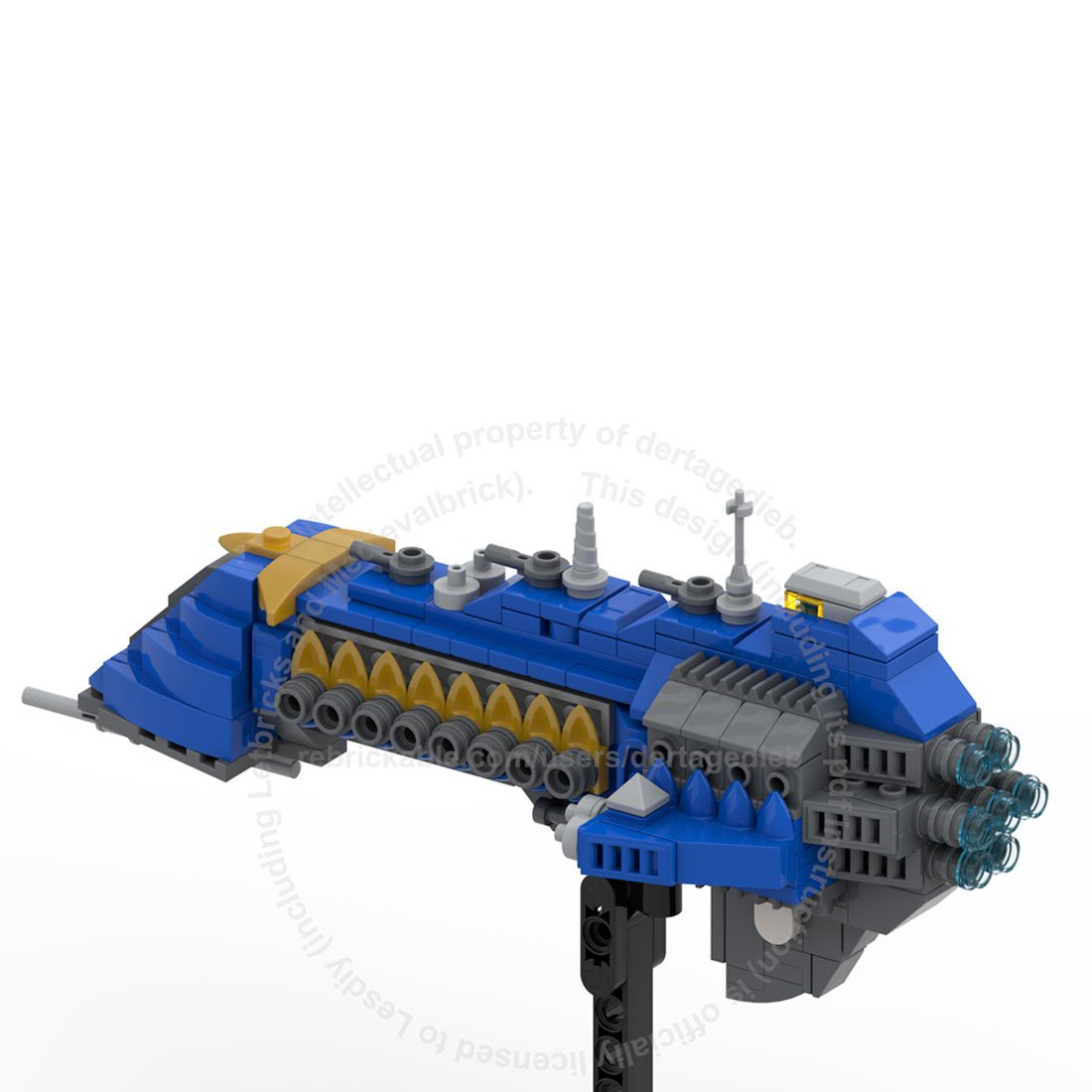 MOC - 185374 Warhammer 40k Heavy Cruiser Klemmbausteine - LesDiy - Klemmbausteine