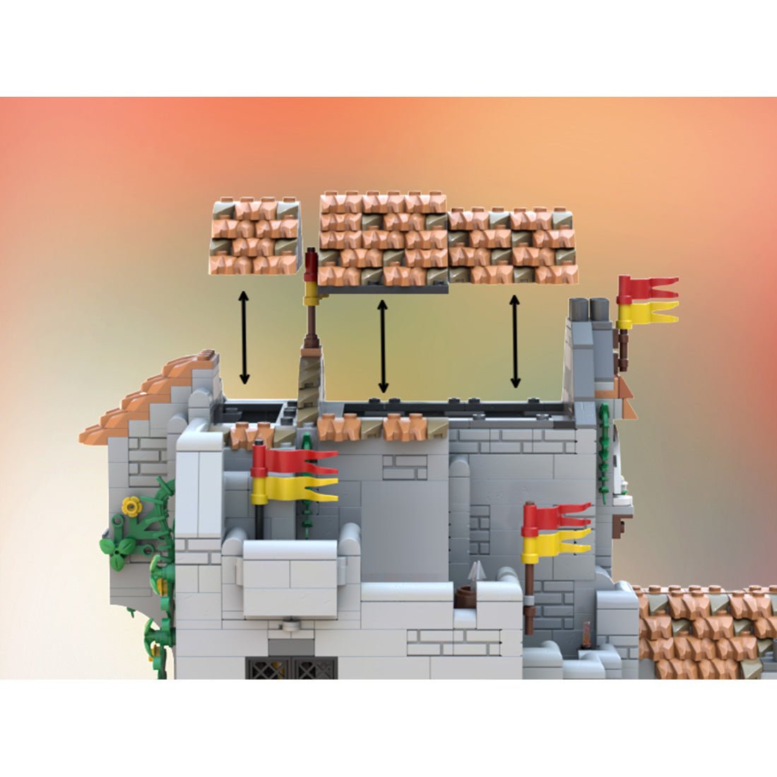 MOC - 187043 Lion's caslte Klemmbausteine - LesDiy - Klemmbausteine