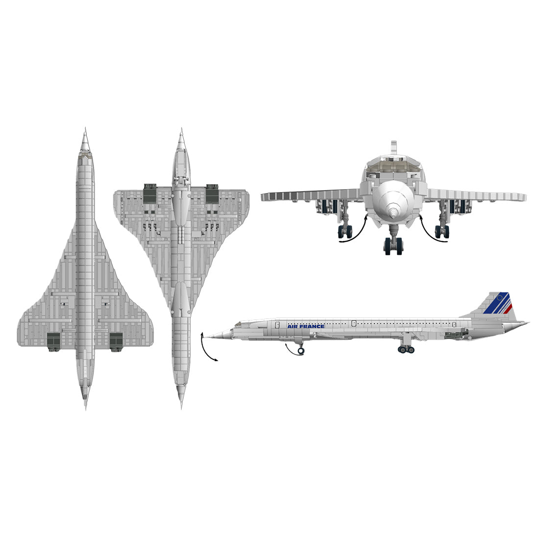 MOC 1/90 Concorde Verkehrsflugzeug Klemmbausteine - LesDiy - Klemmbausteine