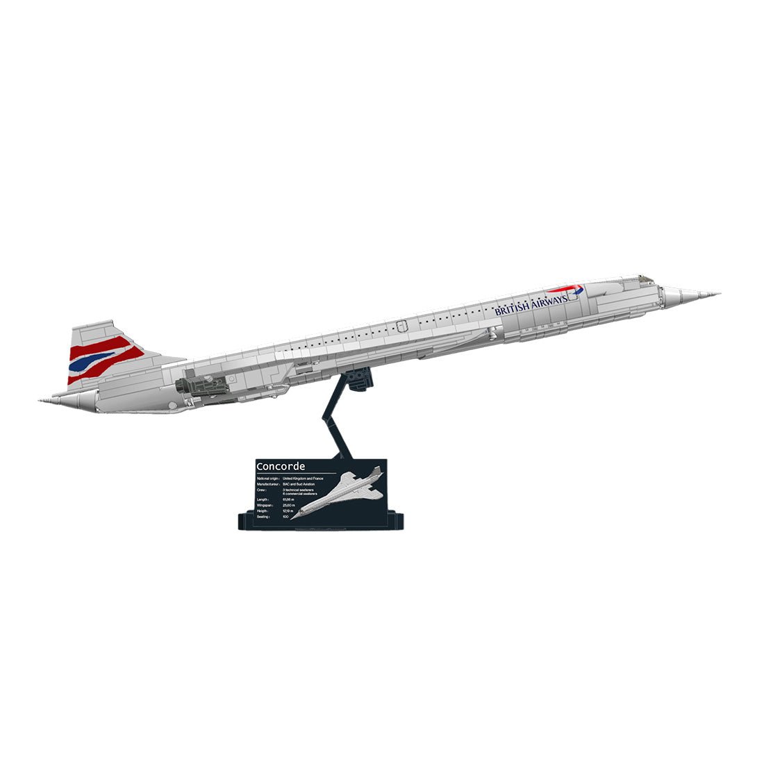 MOC 1/90 Concorde Verkehrsflugzeug Klemmbausteine - LesDiy - Klemmbausteine