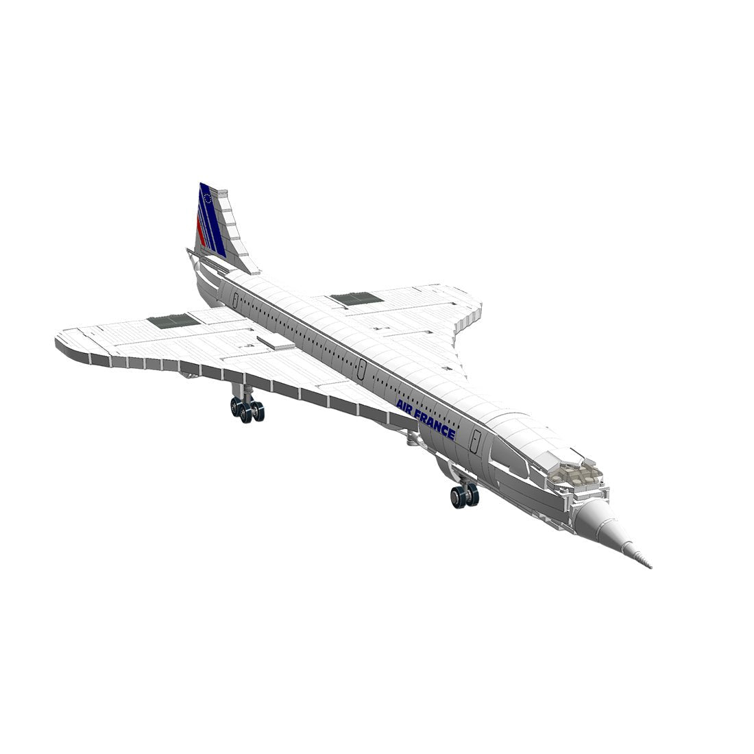 MOC 1/90 Concorde Verkehrsflugzeug Klemmbausteine - LesDiy - Klemmbausteine