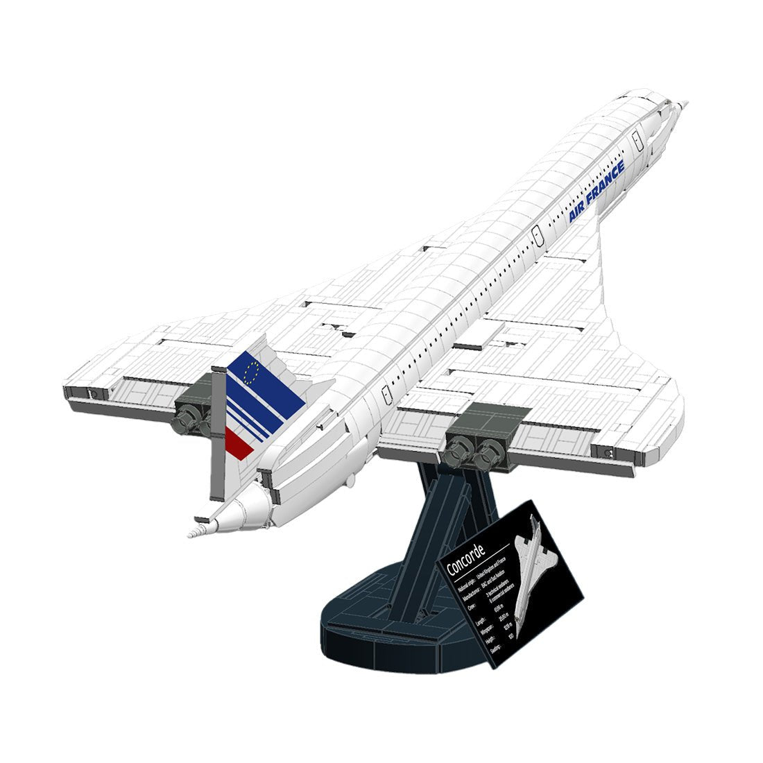 MOC 1/90 Concorde Verkehrsflugzeug Klemmbausteine - LesDiy - Klemmbausteine