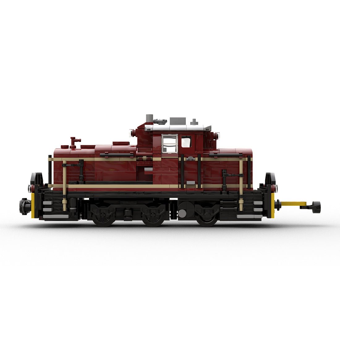 MOC - 191187 V60 German Shunter Locomotive "dark red - black" version 8W Klemmbausteine - LesDiy - Klemmbausteine