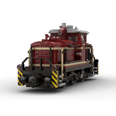 MOC - 191187 V60 German Shunter Locomotive "dark red - black" version 8W Klemmbausteine - LesDiy - Klemmbausteine