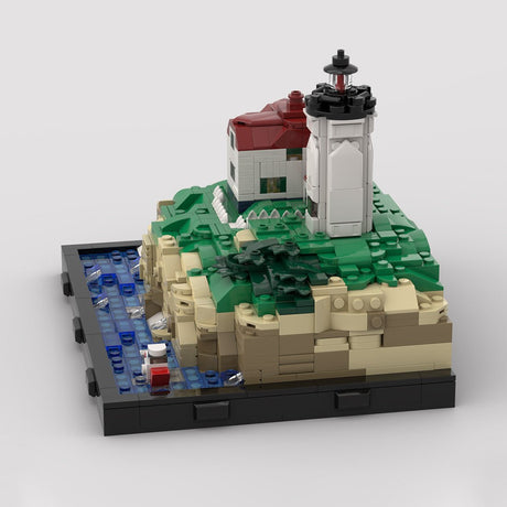 MOC - 191211 Cape Neddick Lighthouse (Nubble Light) Klemmbausteine - LesDiy - Klemmbausteine