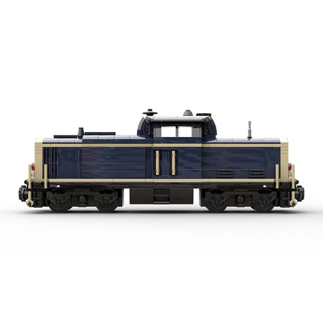 MOC - 191639 V100 German Cargo Locomotive "dark blue - tan" version 8W Klemmbausteine - LesDiy - Klemmbausteine