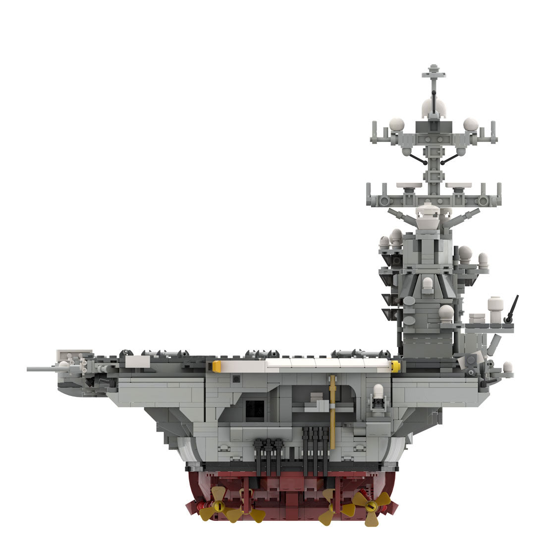 MOC - 192566 CVN - 78 Gerald R. Ford | Aircraft Carrier - 1:300 Scale klemmbausteine - LesDiy - Klemmbausteine