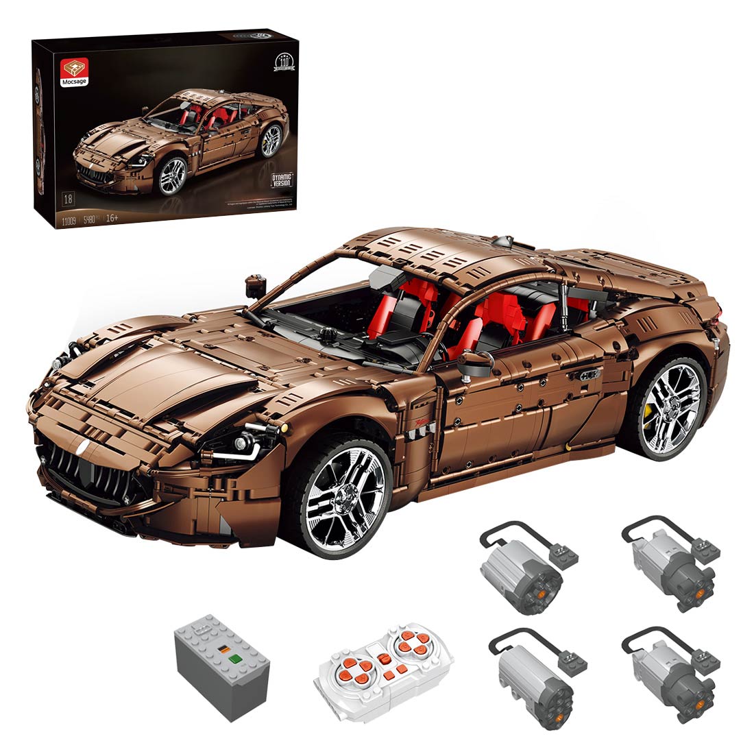 MOC - 193085 1/8 Scale Maserati (Dynamic Version/Bronze) Klemmbausteine - LesDiy - Klemmbausteine