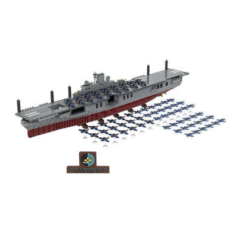MOC - 193317 USS Intrepid (CV - 11) Klemmbausteine - LesDiy - Klemmbausteine