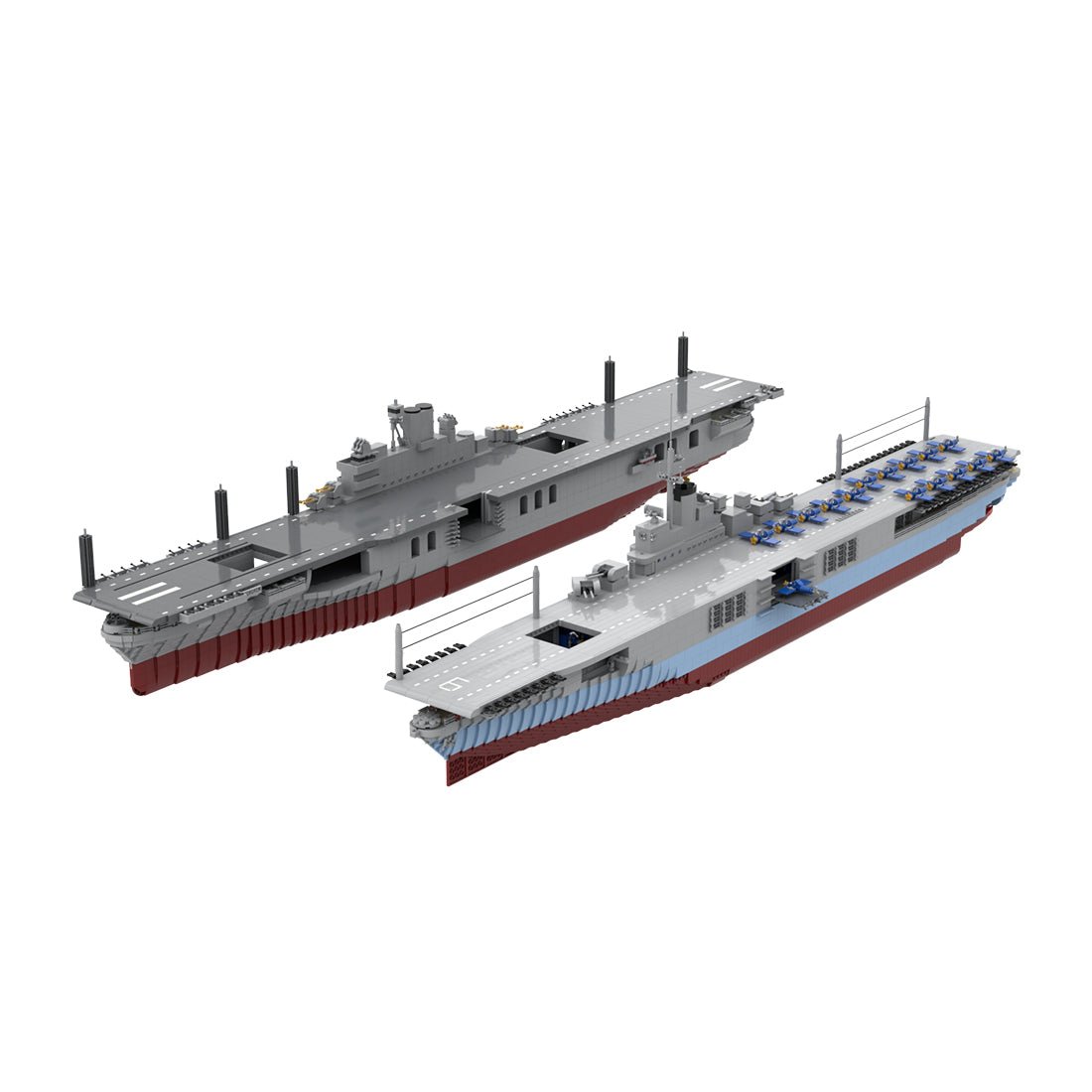 MOC - 193317 USS Intrepid (CV - 11) Klemmbausteine - LesDiy - Klemmbausteine