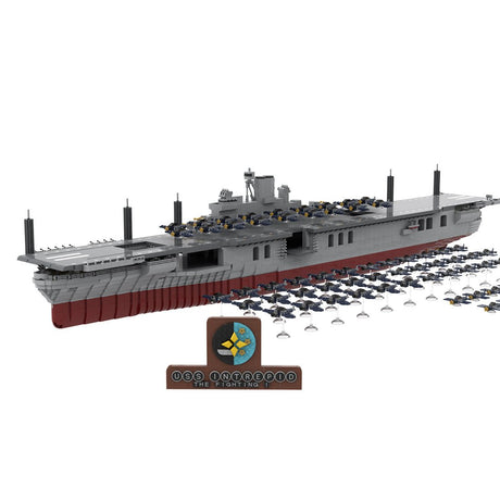 MOC - 193317 USS Intrepid (CV - 11) Klemmbausteine - LesDiy - Klemmbausteine