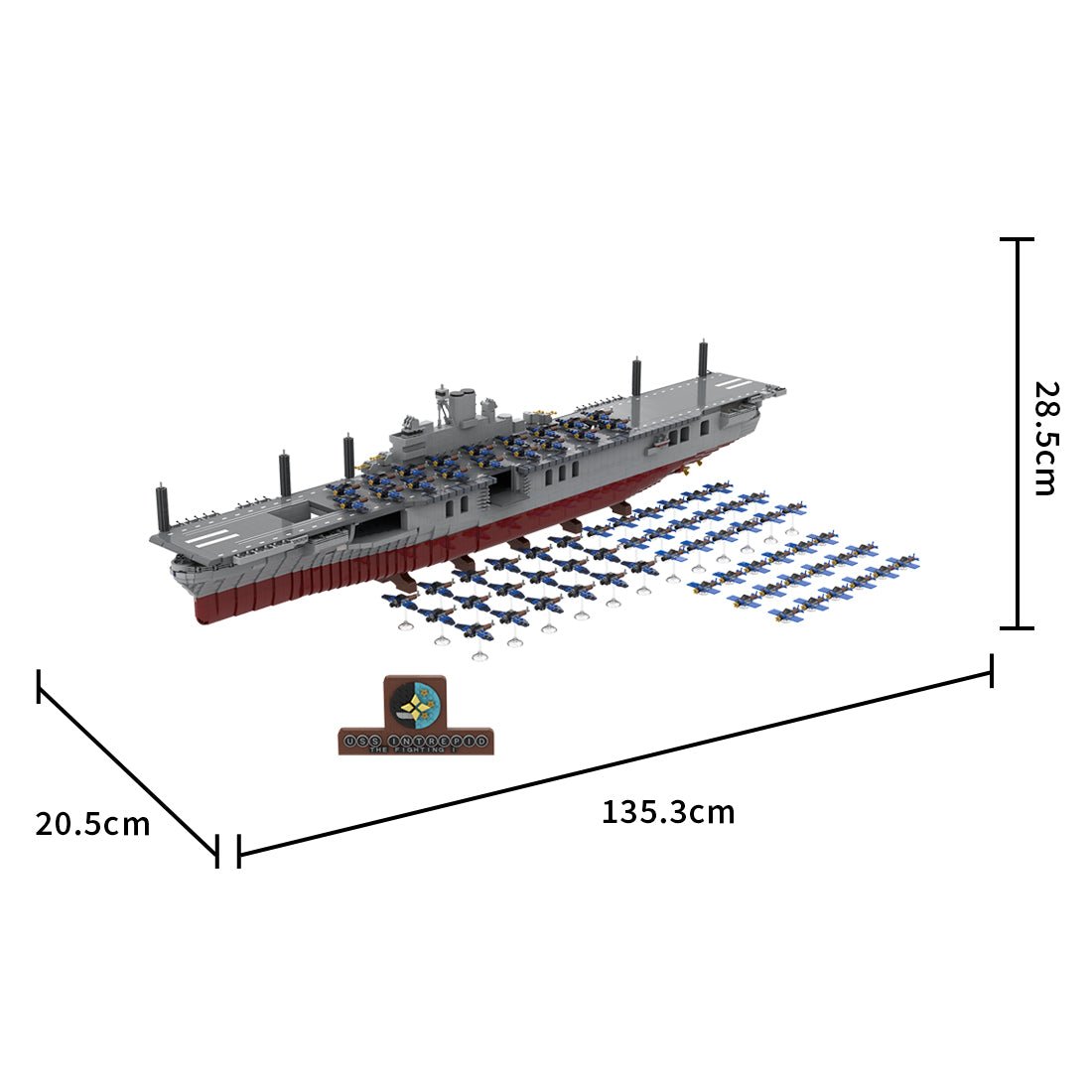 MOC - 193317 USS Intrepid (CV - 11) Klemmbausteine - LesDiy - Klemmbausteine