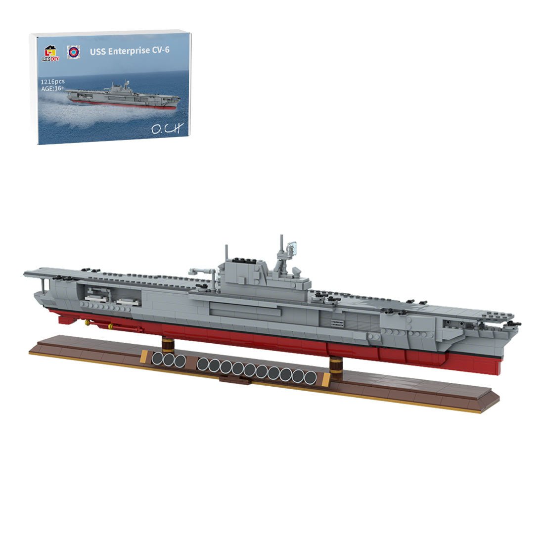 MOC - 200533 USS Enterprise CV - 6 Klemmbausteine - LesDiy - Klemmbausteine