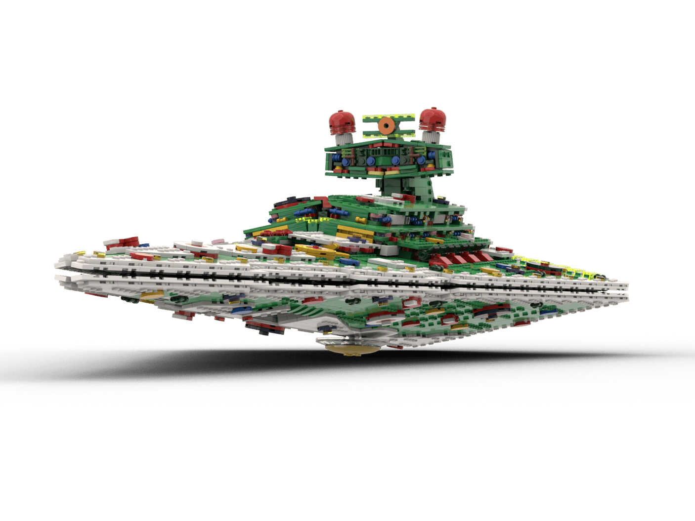 MOC - 201504 SW UCS Imperial Destroyer Christmas Mode Klemmbausteine - LesDiy - Klemmbausteine