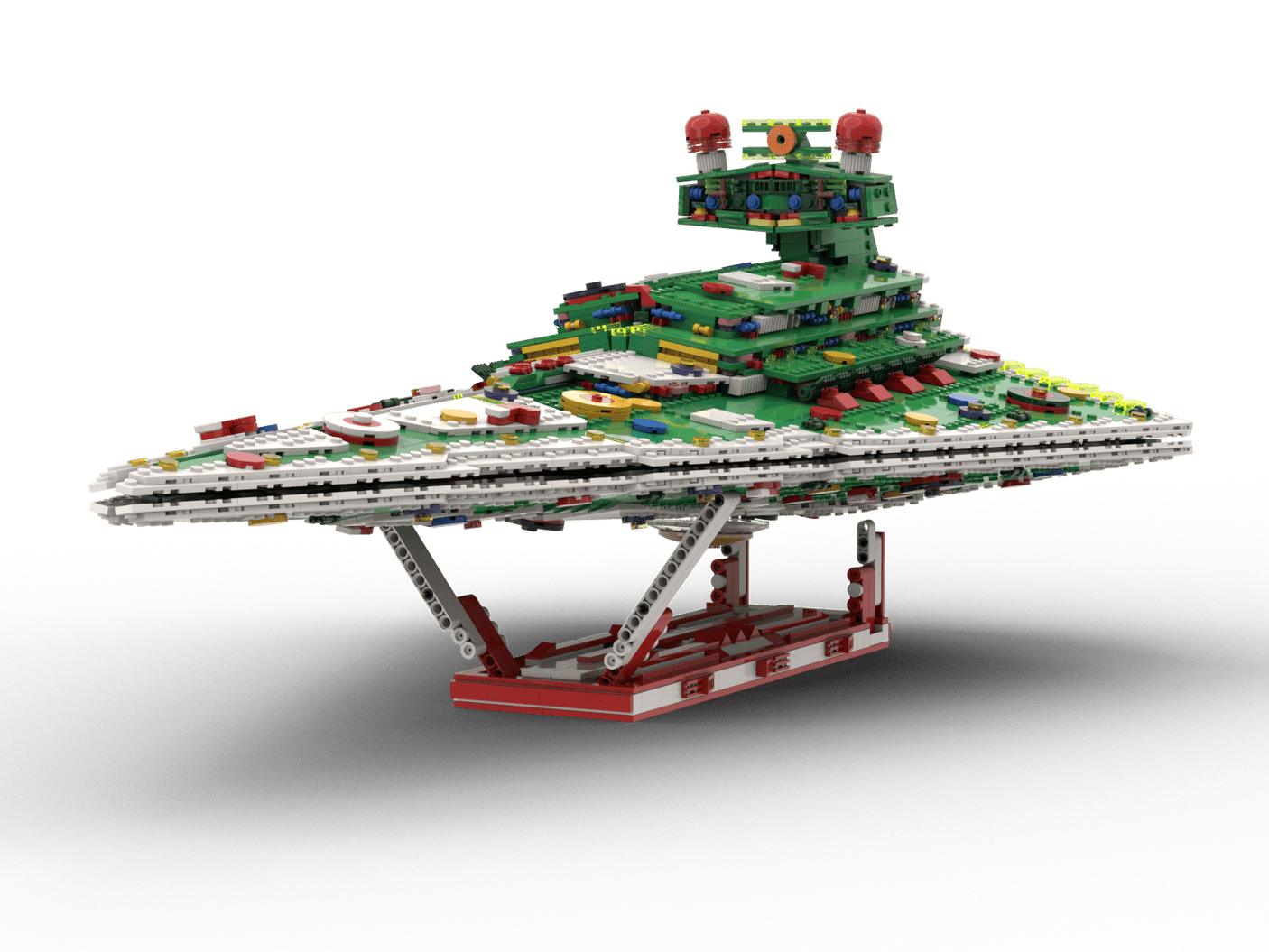 MOC - 201504 SW UCS Imperial Destroyer Christmas Mode Klemmbausteine - LesDiy - Klemmbausteine