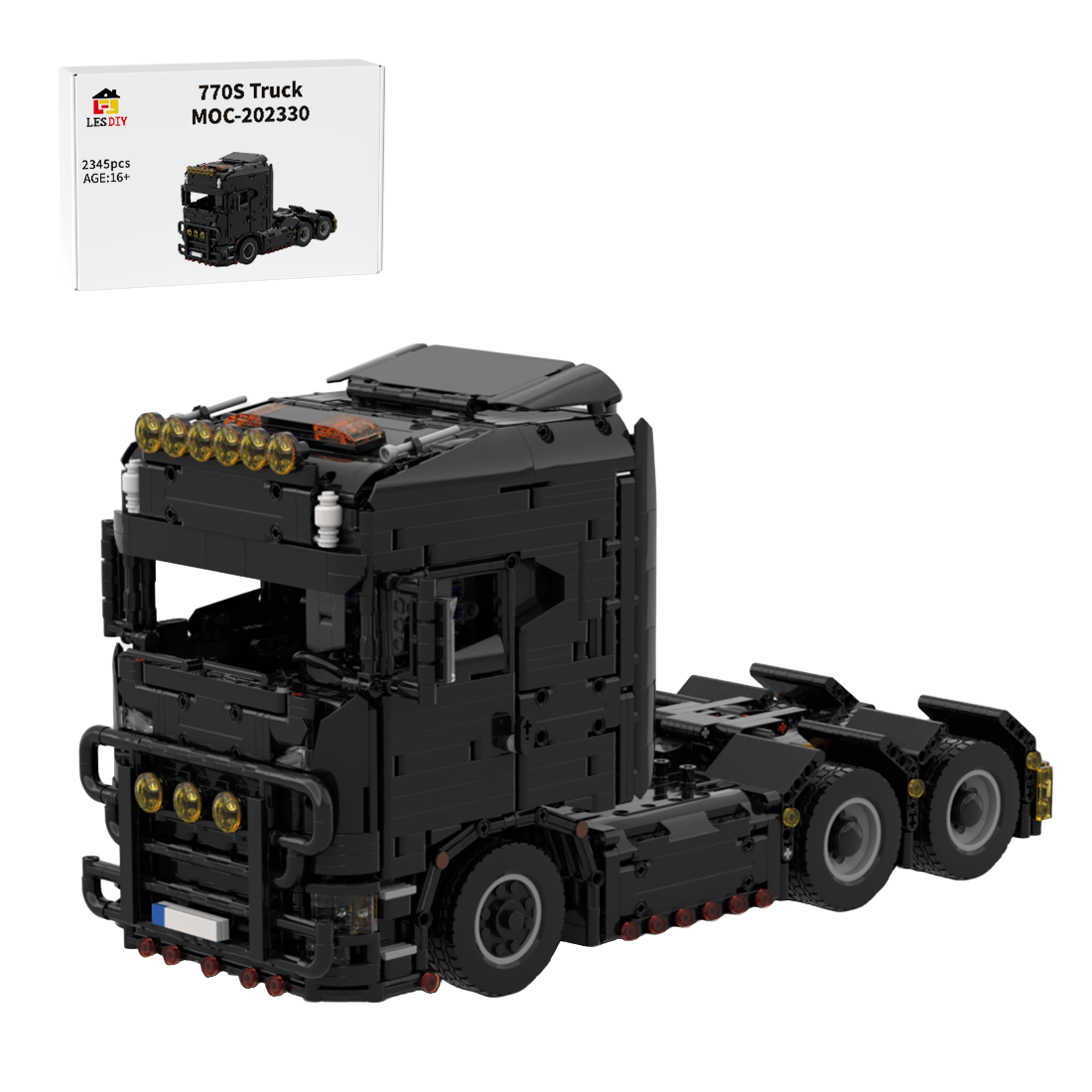MOC - 202330 Scania 770s (Black)Klemmbausteine - LesDiy - Klemmbausteine