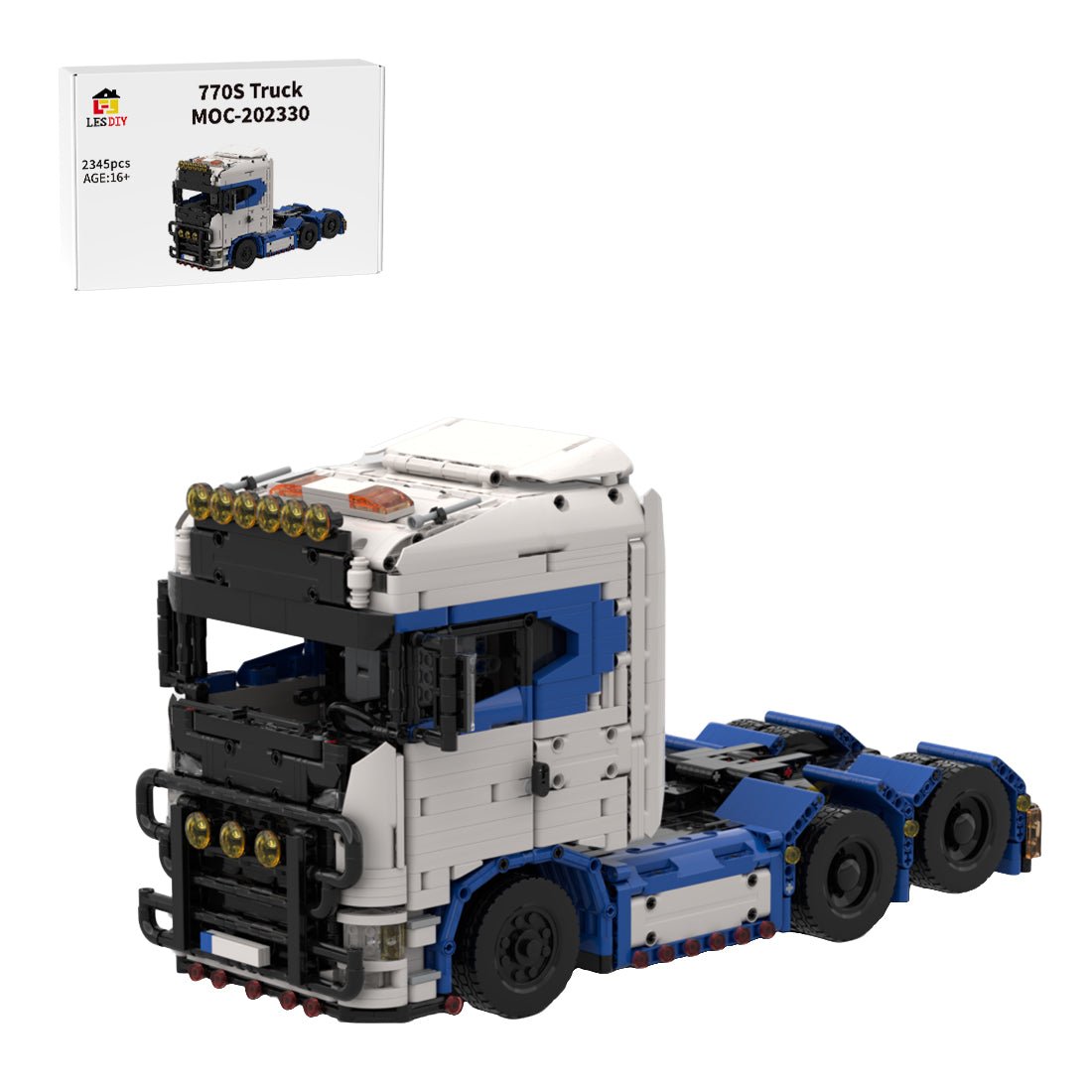 MOC - 202330 Scania 770s (White Blue)Klemmbausteine - LesDiy - Klemmbausteine
