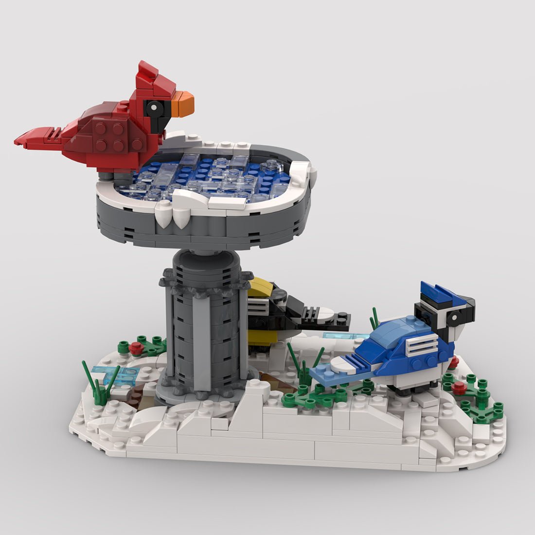 MOC - 203446 Winter Bird bath Klemmbausteine - LesDiy - Klemmbausteine