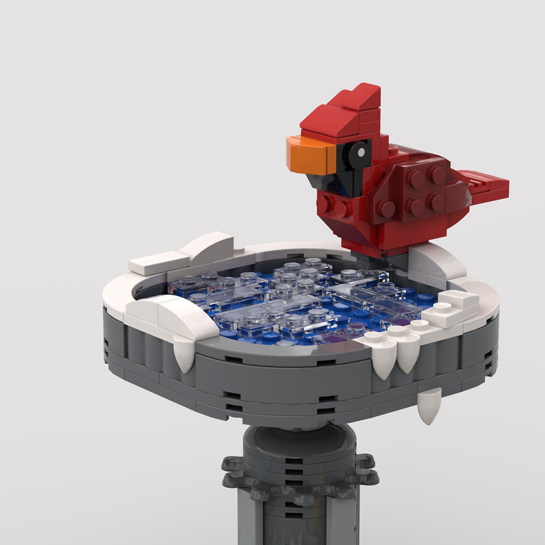 MOC - 203446 Winter Bird bath Klemmbausteine - LesDiy - Klemmbausteine