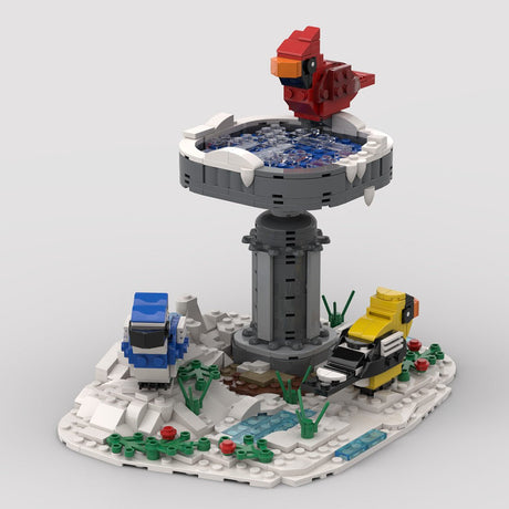 MOC - 203446 Winter Bird bath Klemmbausteine - LesDiy - Klemmbausteine