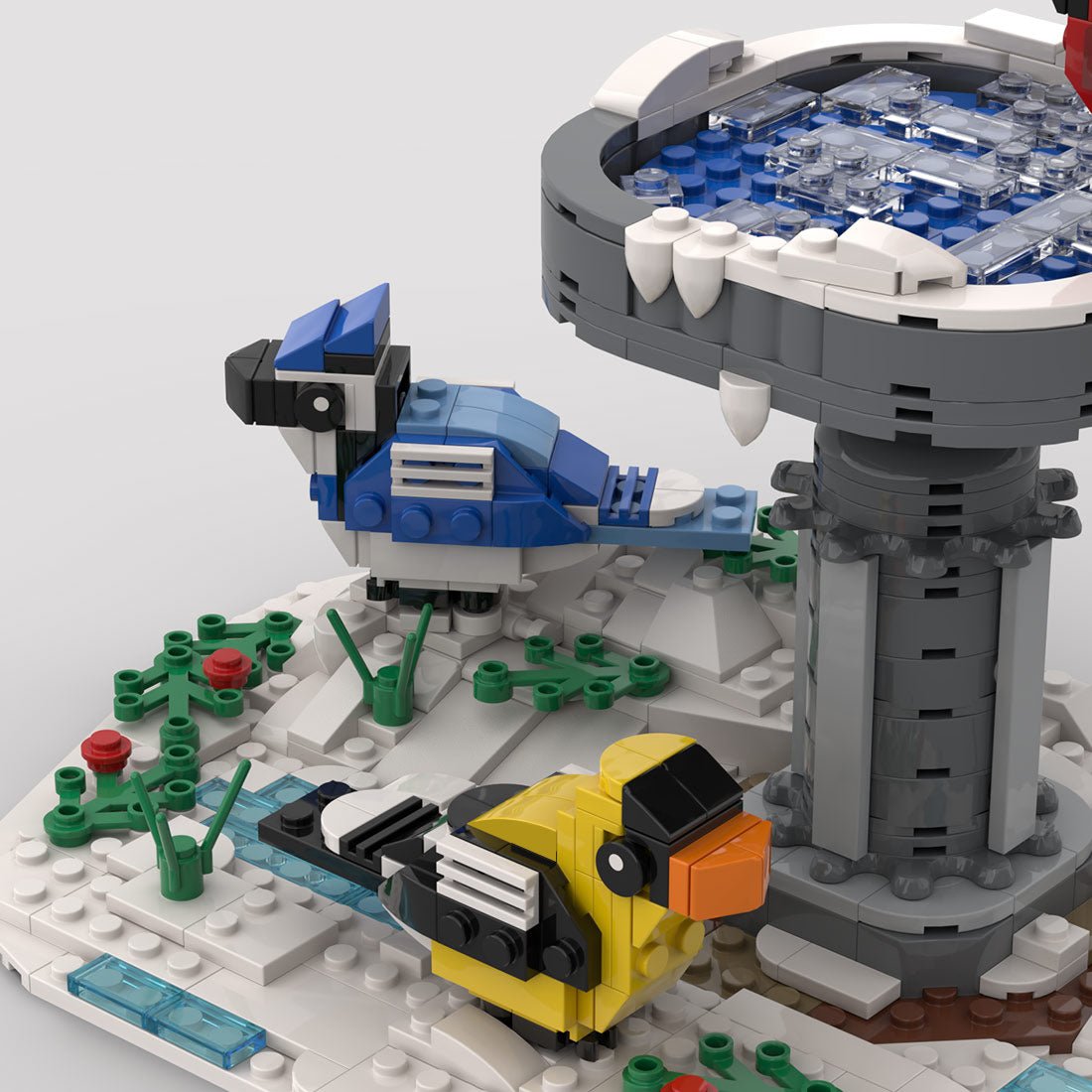 MOC - 203446 Winter Bird bath Klemmbausteine - LesDiy - Klemmbausteine