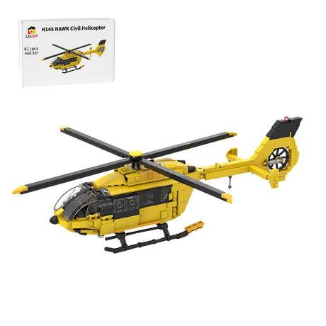 MOC - 203640 Airbus H145 ADAC Klemmbausteine - LesDiy - Klemmbausteine