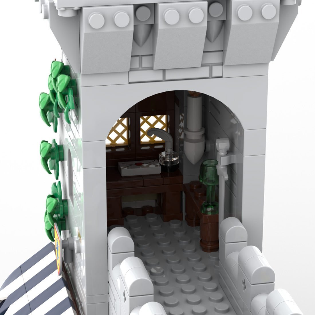 MOC - 204044 Lion Knight's Modular Town Gate Klemmbausteine - LesDiy - Klemmbausteine