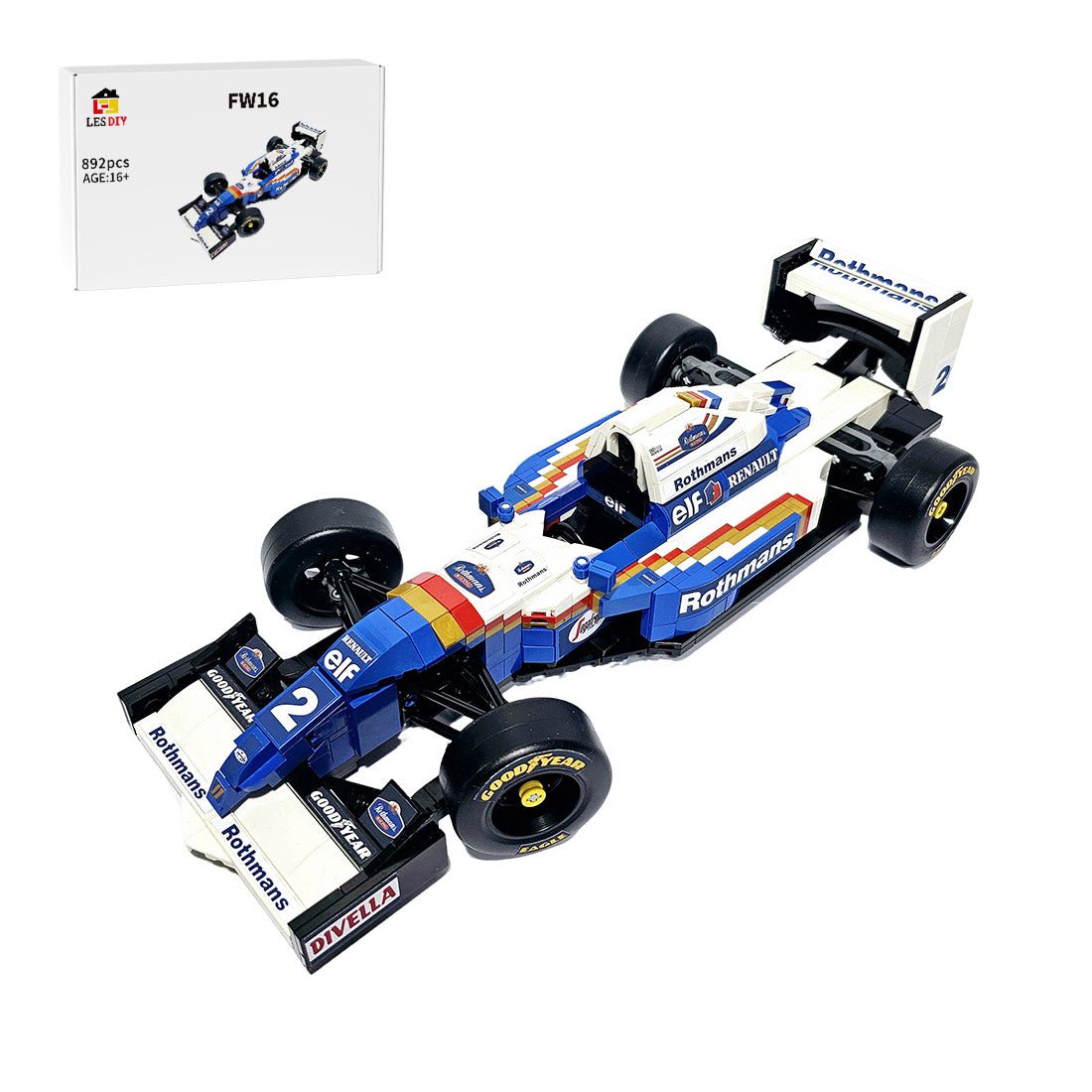 MOC - 204492 Williams FW16 - Ayrton Senna Tribute(4) Klemmbausteine - LesDiy - Klemmbausteine