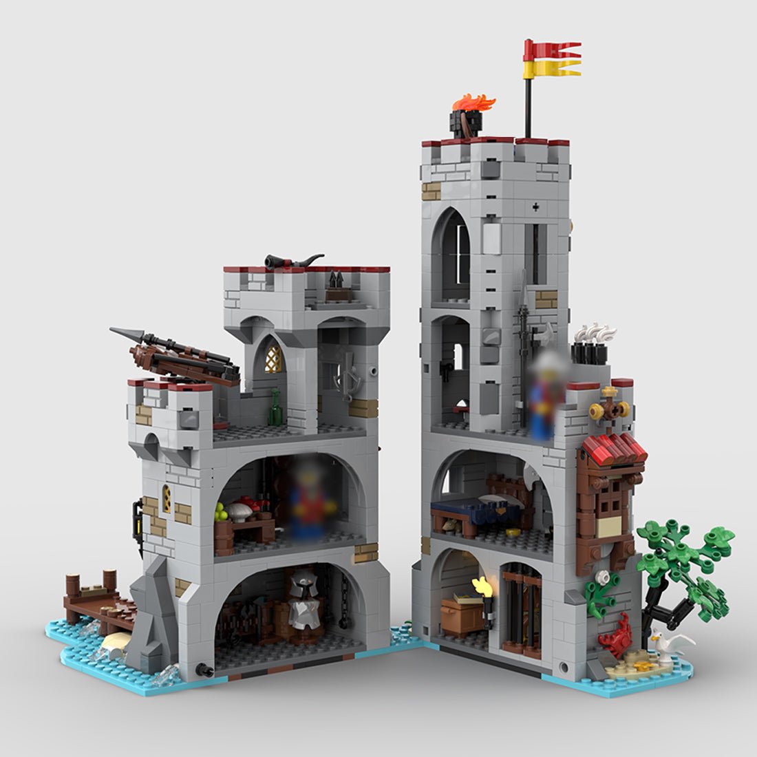 MOC - 206932 Medieval Seaside Market Tower Alt build Klemmbausteine - LesDiy - Klemmbausteine