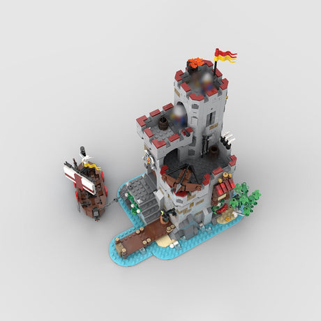 MOC - 206932 Medieval Seaside Market Tower Alt build Klemmbausteine - LesDiy - Klemmbausteine