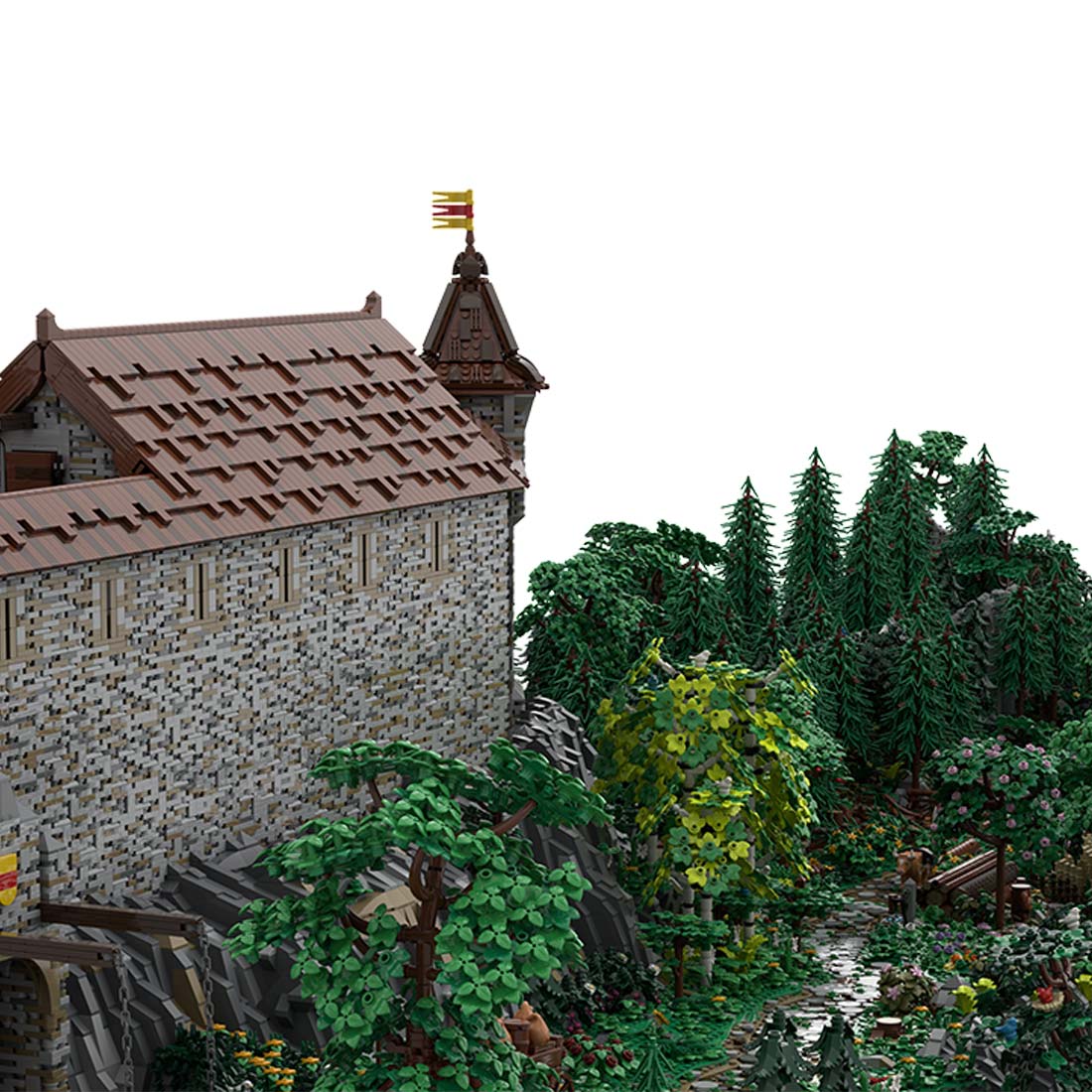 MOC - 207737 Castle Hohengeroldseck Klemmbausteine(Castle Part 1 & Landscape Expansion 1) - LesDiy - Klemmbausteine