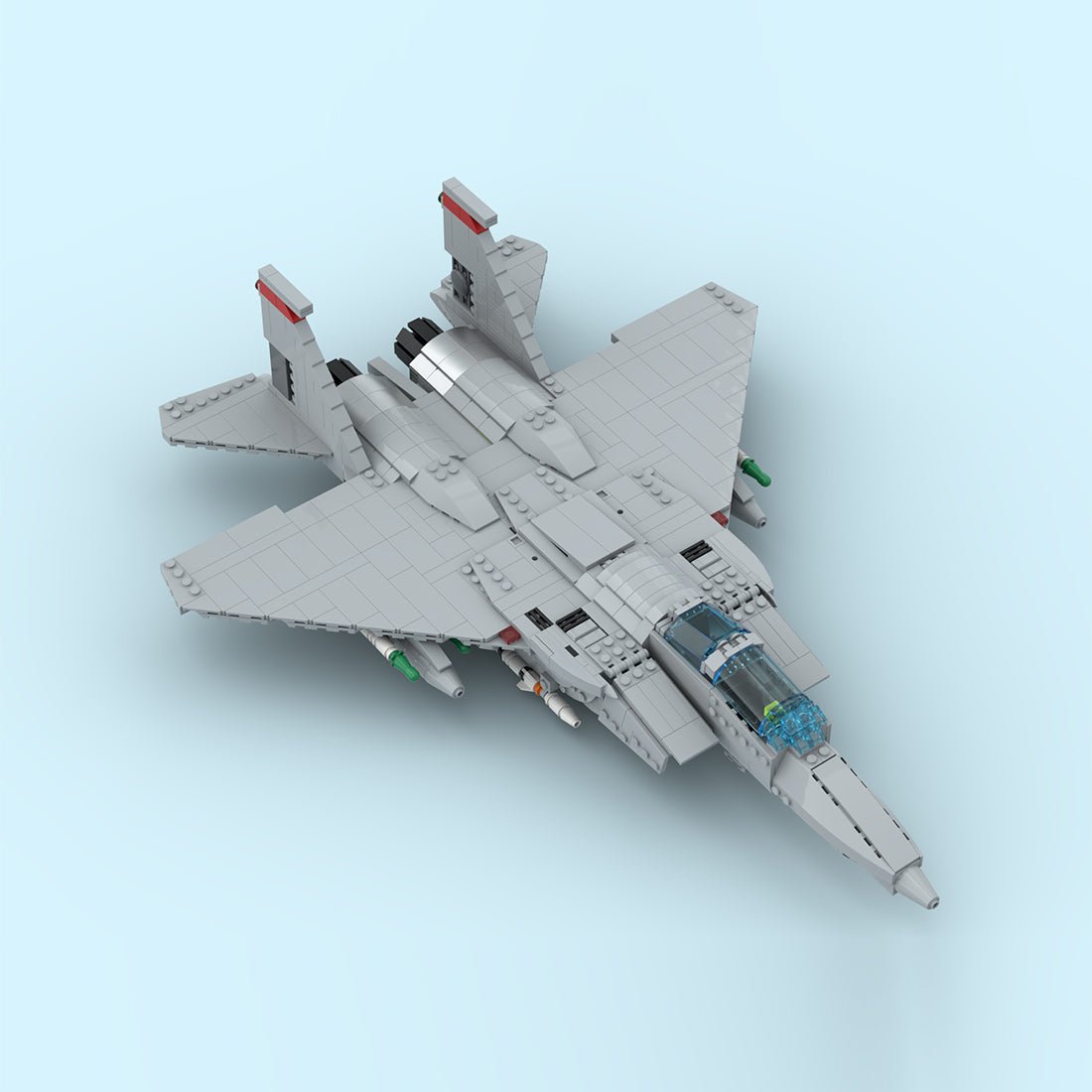 MOC - 210105 F - 15D Eagle Klemmbausteine - LesDiy - Klemmbausteine