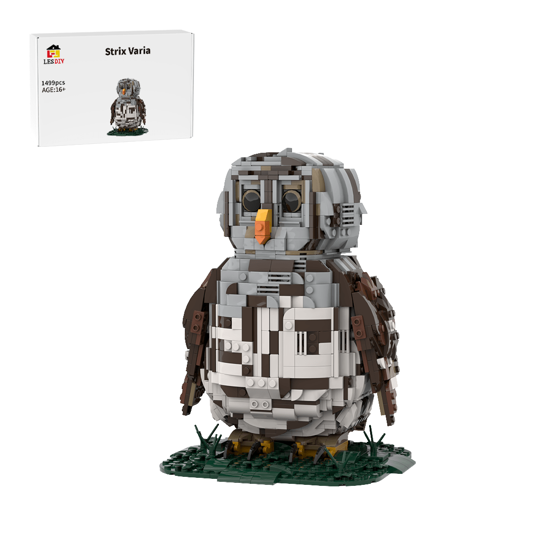 MOC - 210240 Barred Owl Klemmbausteine - LesDiy - Klemmbausteine